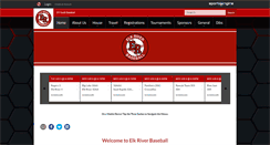 Desktop Screenshot of elkriverbaseball.com